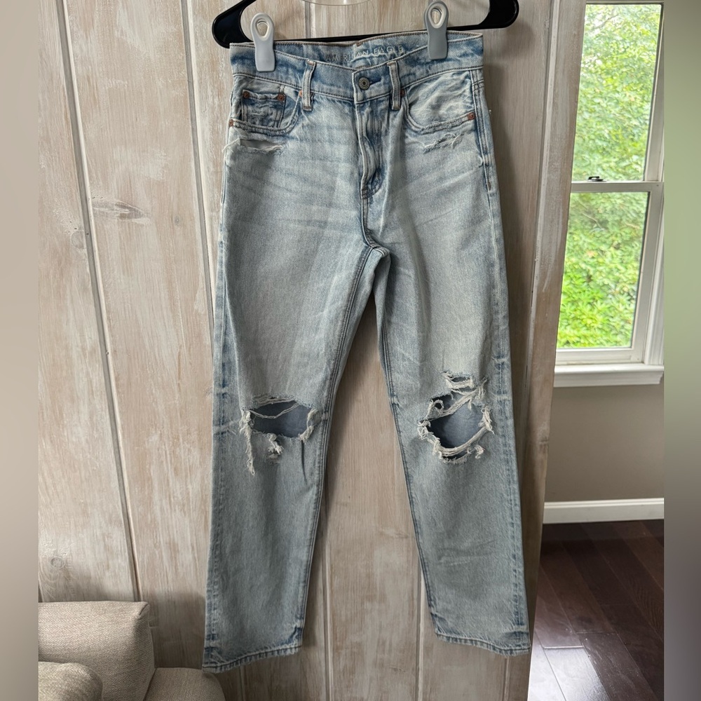 Distressed Light Blue Jeans 000 regular